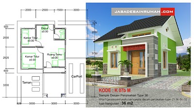 Jasa Desain Rumah  on Jasadesainrumah Com   K 07b M   Sample Desain Perumahan Type 36